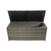 YOOCOZZ 113-Gallon Outdoor Wicker Rattan Deck Box with Large Storage Space, Lid and Removable Liner - Grey - 3 of 4