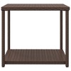 vidaXL Side Table Brown 21.7 in.x17.7 in.x19.3 in. Poly Rattan - 3 of 4