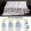 Floral Print Cooling Blanket for Hot Sleepers - Cool Like Ice Cream, Lightweight Double - Sided Quilt King Size 90x 108 Blue - 4 of 4