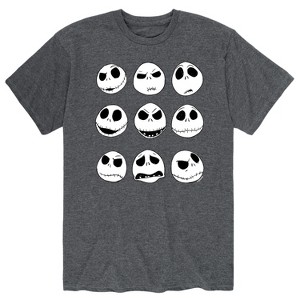 Men's - The Nightmare Before Christmas - Jack Skellington Face Expressions Short Sleeve Graphic T-Shirt - 1 of 4