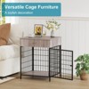 GustoWave 20''D x 23''W Dog Crate Furniture, Wooden Dog House, Decorative Dog Kennel with Drawer, Pet Crate End Table for Small Dog - 3 of 4