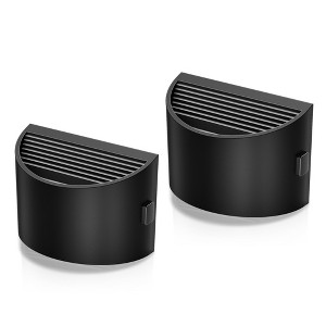 DORESshop 1-Watt Plug-in Color Change Night Light with Integrated LED, Up & Down Glow, 3000K + RGB, Black, 2-Pack - 1 of 4