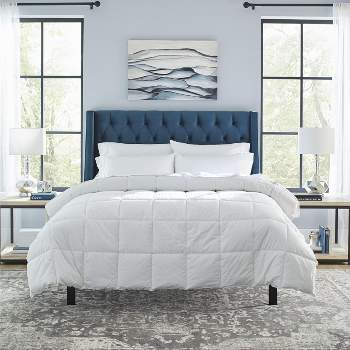 Pointehaven 240TC Cotton Percale Down Alterative Oversized White Comforter, Twin