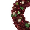 Northlight 12" Red Pine Cone and Berry Artificial Christmas Wreath - Unlit - 3 of 3