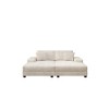 TIRAMISUBEST 110in Sofas Convertible Corduroy Sectional Extra Wide Chaise Double Lounge Built In Storage Armrests Living Room Home Gym, Beige - 4 of 4