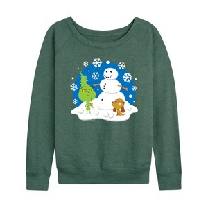 Women's - Dr. Seuss -  Lightweight French Terry Wide Neck Long Sleeve Shirt - 1 of 4