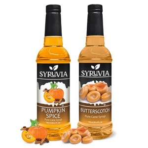 Syruvia Variety Pack - Pumpkin Spice & Butterscoch Syrup 25.4 Fl oz (2-Pack) - 1 of 4