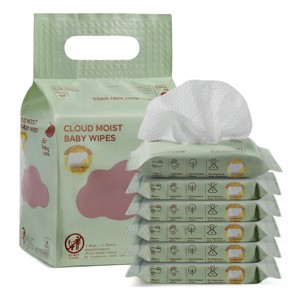 Bc Babycare Cloud Moist Baby Travel Wipes, 6 Pack, On The Go Pocket Size, Ultra Thick, 99% Water, Unscented - 1 of 4