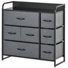 Gulches 7-Drawer Fabric Dresser - 3-Tier Storage, Steel Frame, Wooden Top, Anti-Toppling, Dark Gray, 31.5"W?¨¢11.5"D?¨¢31"H - 3 of 4