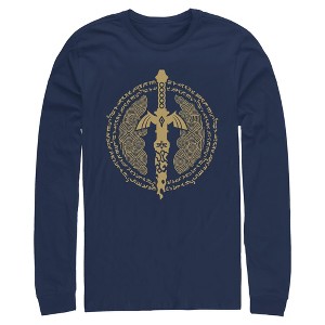 Mens Nintendo The Legend of Zelda: Tears of the Kingdom Master Sword Icon Long Sleeve Shirt - 1 of 4