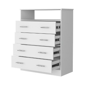 Lyngins Modern 4-Drawer Dresser with 1 Open Shelf,Sturdy Chest of Drawers with Metal Hardware,Storage Furniture for Bedroom,Living Room - 1 of 4