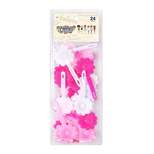 Camryn's BFF Hair Barrettes - Hot Pink/Soft Pink/White - 24pk