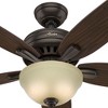 Hunter 52" Newsome Ceiling Fan Premier Bronze with Light Kit, Roasted Walnut Blades, Dry Rated, Pull Chain Control - 2 of 4