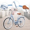 Whisen 26" Ladies Bicycle, Adult Outdoor Bicycle with 7-Speed Gear, Steel Frame, Double Brakes - 4 of 4