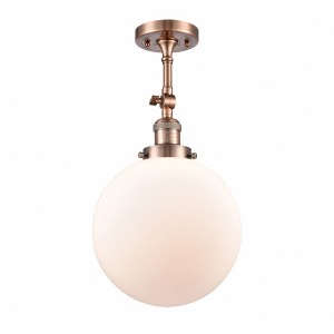 Beacon - 1 Light Semi-Flush Mount In Industrial Style-16 Inches Tall and 10 Inches Wide - 1 of 1