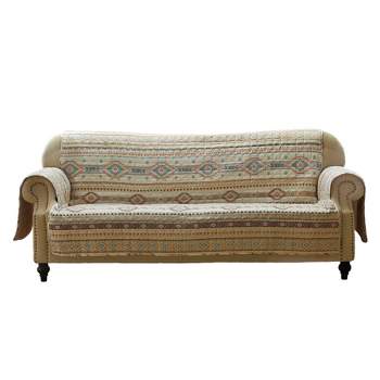 Reversible Phoenix Sofa Furniture Protector Slipcover Tan - Greenland Home Fashions
