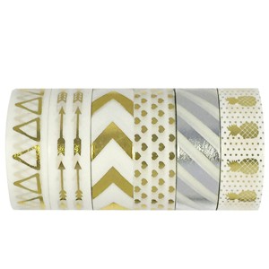 Wrapables Washi Tapes Decorative Masking Tapes, Set of 6 - 1 of 4
