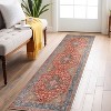 World Rug Gallery Marin Red Medallion Traditional Indoor Rug – Flatweave, Washable Surface with Non-Slip Backing - 2 of 4