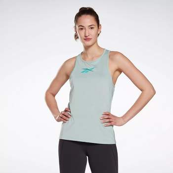 Reebok Workout Ready Mesh Back Tank Top Womens Athletic Tank Tops X Large  Vector Blue