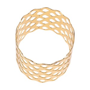 Unique Bargains Napkin Rings Openwork Woven Teardrop Iron 1 Pc - 1 of 3