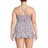 Lands' End Women's Chlorine Resistant Plunge X-Back Tankini Swimsuit Top - 2 of 4