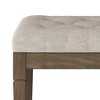 WyndenHall 28" Hopewell Traditional Rectangle Ottoman Bench Natural: Padded Seat, Pine Frame, Polyester Upholstery - 3 of 4