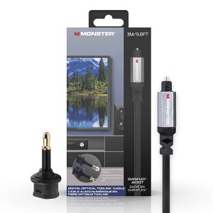 Monster Gen2 Essentials Digital Optical Toslink Cable - Crisp and Clear Surround Sound for Home Theaters and Streaming or Gaming Systems - 1 of 4