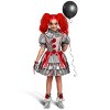 Joyfy Evil Clown Costume for Girls, Halloween Jester Dress for Kids, Creepy Halloween Costume for Girls, Toddler Clown Outfit - 3 of 4