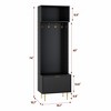 Coucheta Hall Tree with Bench and Storage, Coat Rack with Shoe Bench, Entryway Bench with Coat Rack, Hall Tree with 4 Hooks for Entryway, Living Room - 2 of 4