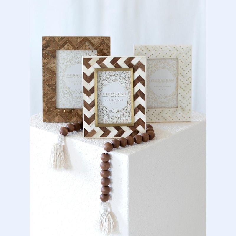 Mansour Chevron 4X6 Picture Frame  - Multicolored - Shiraleah, 3 of 4