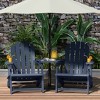 WestinTrends Azura Outdoor HDPE Adirondack Chairs With Connecting Table Tray (Set of 2), Navy Blue - 2 of 4
