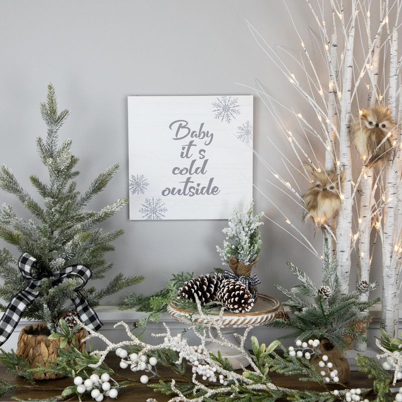 Northlight 11.75" Glittered "Baby It's Cold Outside" Christmas Wall Sign, 2 of 6