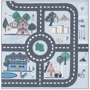 Kids Playhouse KPH232 Power Loomed Machine Washable Slip Resistant Rugs - Safavieh Kids - 1 of 4