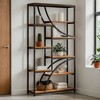 Hommoo 70.87" 9-Tier Industrial Etagere Bookshelf, Open Shelf Bookcase - 3 of 4