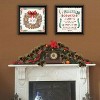 2- Piece Vignette Gingerbread Wreath Black Framed Wall Art for Living Room, Bedroom Wall Art Print for Home Decor by Nicole DeCamp - 2 of 4