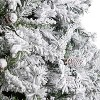 10ft. Flocked Pine Artificial Christmas Tree with Pinecones and 800 Clear LED Lights – Grand Snowy X-Mas Centerpiece - 4 of 4