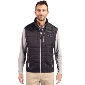 Colorado Rockies Cutter & Buck Rainier PrimaLoft® Mens Eco Insulated Full Zip Puffer Vest - 1 of 1