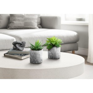 NicBex Artificial Plant 2PC, Fake Plants in Black Pots, Tabletop Faux Plants Indoor for Living Room/Office/Windowsill Decor - 1 of 4