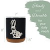 Elanze Designs Kitchen Utensil Holder With Non Slip Cork Base Large 8 Inch Ceramic Storage Crock Forest Animal Countertop Organizer Floral Bunny - 2 of 4