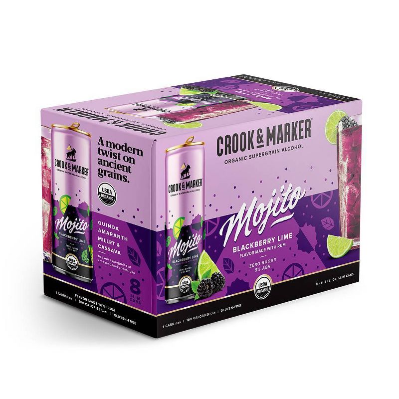 Crook &#38; Marker Blackberry Lime Mojito - 8pk/11.5 fl oz Cans, 3 of 10