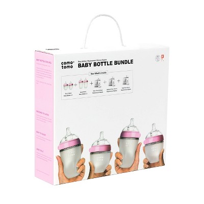 Comotomo Baby Bottle Gift Set - Pink - 10ct