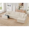 132.48" Modern Minimalist Corduroy U-Shape Modular Sectional Sofa, No Assembly Needed - 2 of 4