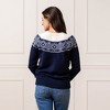 Hope & Henry Women's Organic Long Sleeve Fair Isle Raglan Sweater, Ski Lodge Intarsia, X-Small - 3 of 4