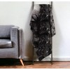HomeRoots 50" X 70" Dark Gray and Ivory Faux Fur Plush Throw Blanket - 2 of 4