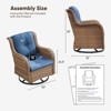 Buenhomino Outdoor Swivel Glider Rocking Chairs Set, 2 Pieces Rattan Wicker Patio Furniture Set for Porch Pool Deck Yard Garden - 3 of 4