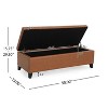 NicBex Rectangle PU Leather Storage Ottoman Bench,Upholstered Storage Ottoman,Modern Storage Bench for Living Room,Bedroom - 3 of 4