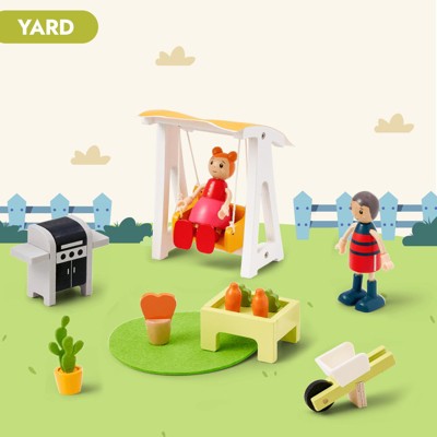 Etokfoks 85pcs Wooden and Plastic Dollhouse Furniture Set for 6 Rooms Modern Pretend Play Accessories for Kids Toddlers Ages 3 and Up — фото 8