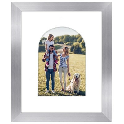 Americanflat 8" x 10" Picture Frame with Mat - Arch, Oval & Wavy Designs - Stylish Decor for Living Rooms, Dorms, Offices & More