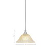 Toltec Lighting Any 1 - Light Pendant in  Brushed Nickel with 10" Amber Crystal  Shade - 2 of 2
