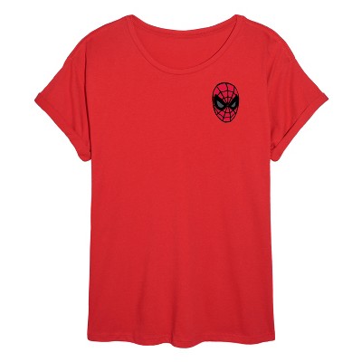 Women's - Marvel - Spider-man USA Flag Oversized Graphic T-Shirt